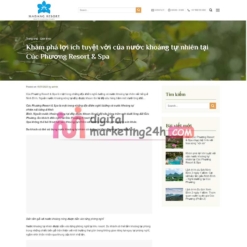 TRang bài viết theme wordpress mẫu resort nhà hàng