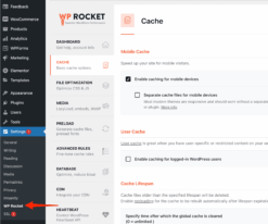 Các tính năng của WP Rocket WordPress
