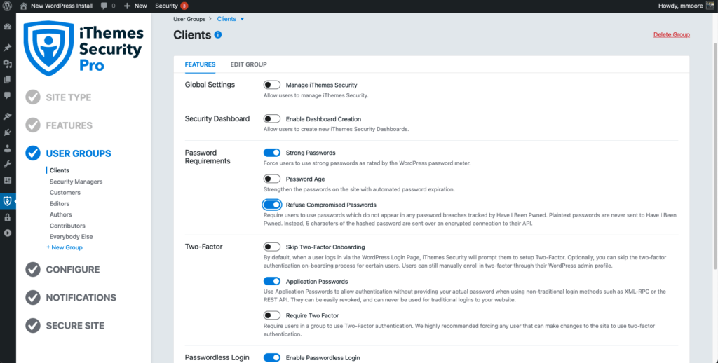 Các chức năng Plugin ithemes security pro