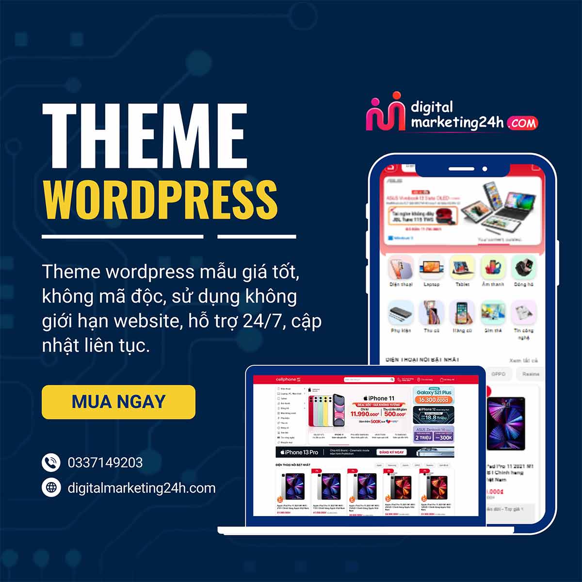 Mua theme tại digitalmarketing 24h