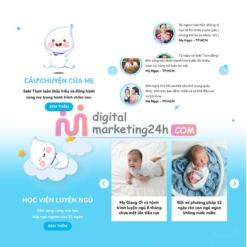 Hình ảnh 3 trang chủ theme mẫu bán sữa ngủ ngon cho bé