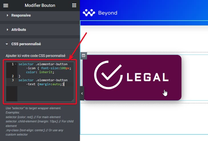 CSS tùy chỉnh trên elementor
