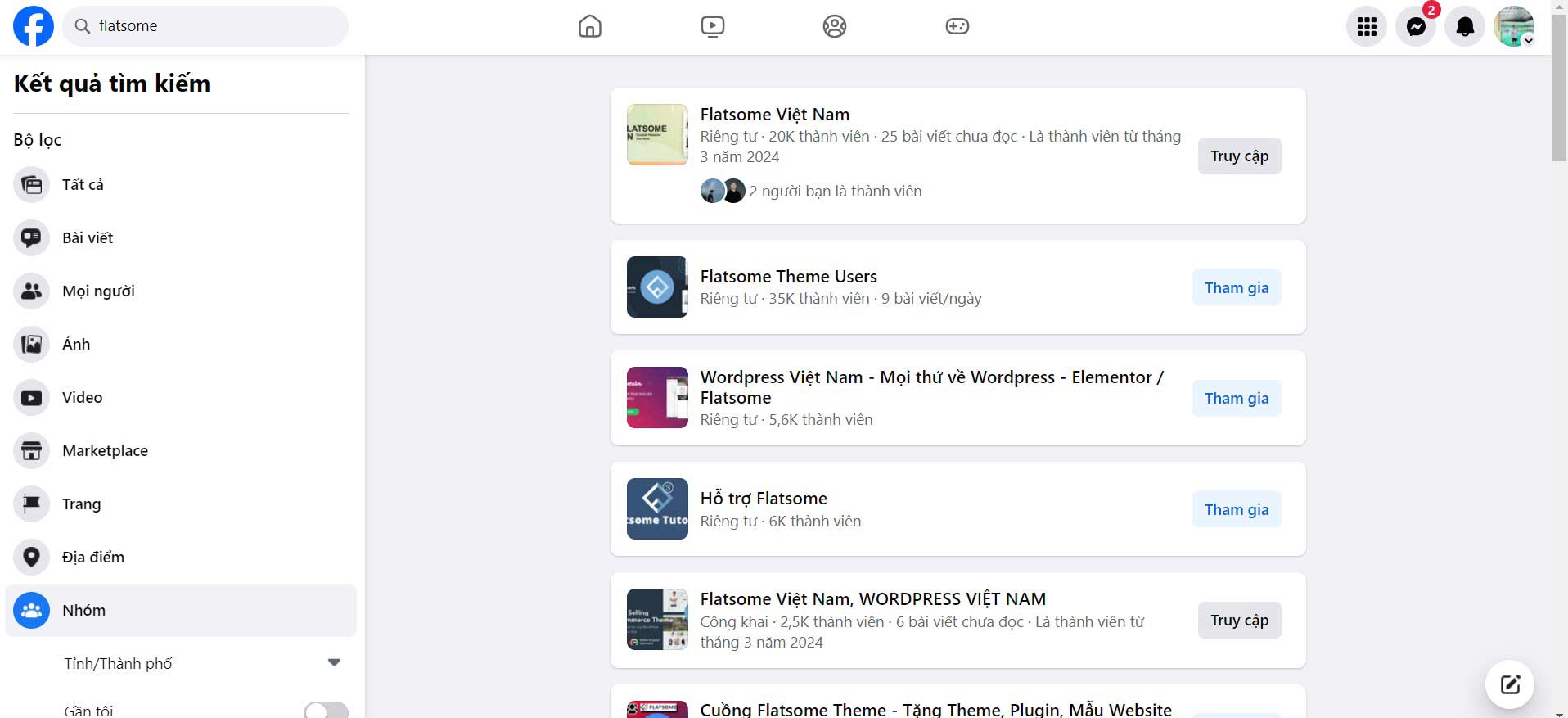 Cộng đồng hỗ trợ theme Flatsome
