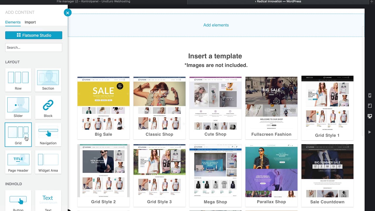 Theme flatsome nhiều giao diện mẫu