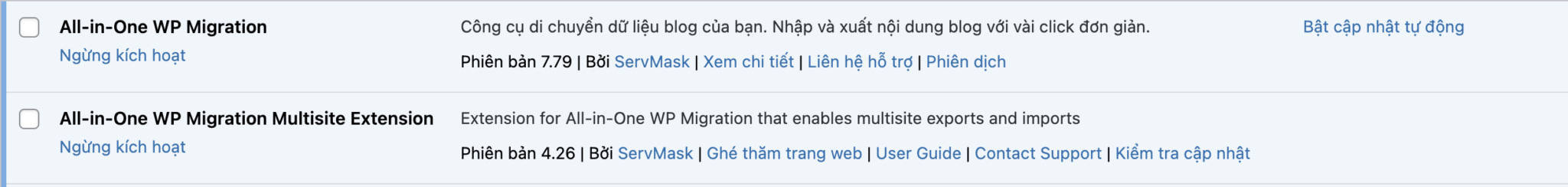 Hình ảnh cài đặt plugin all in one
