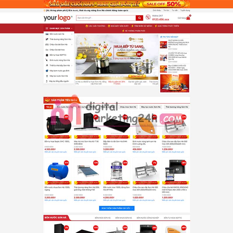 Hình ảnh trang chủ Theme