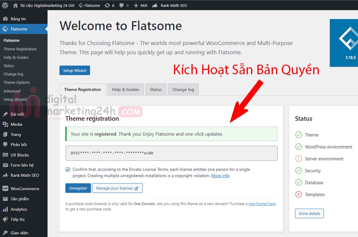Mua theme flatsome sạch 100% bản mới nhất