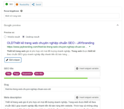 Chức năng tối ưu bài viết chuẩn SEO