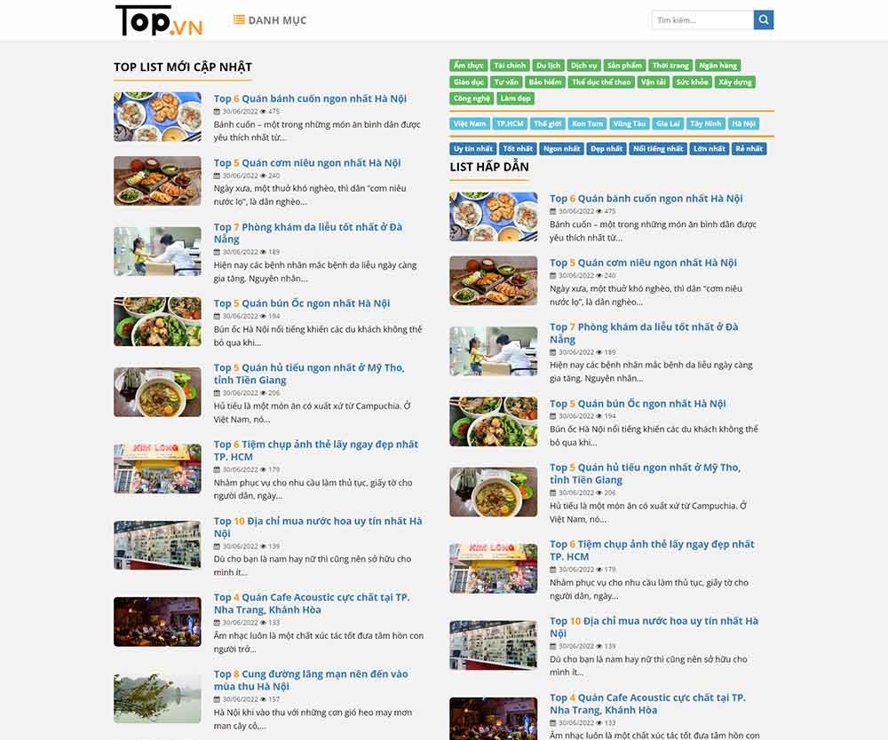 Giao diện bắt mắt