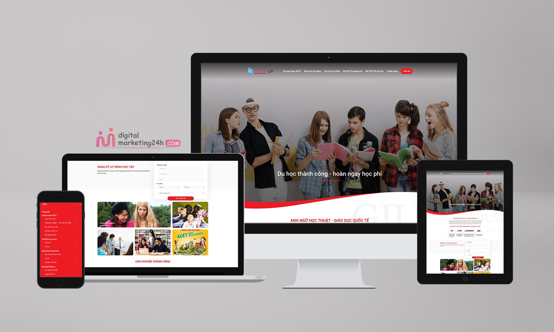 Demo Source code Wordpress trung tâm anh ngữ - 001