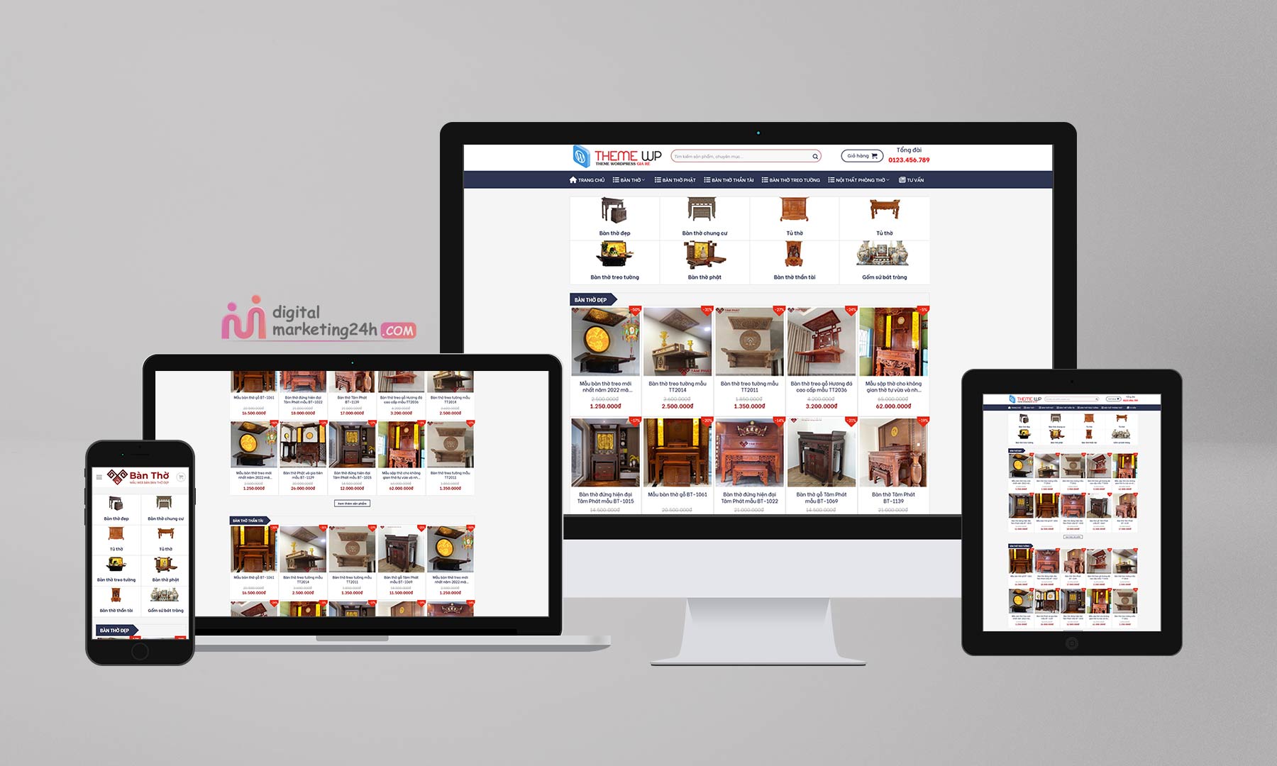 Source Code Website bán bàn thờ