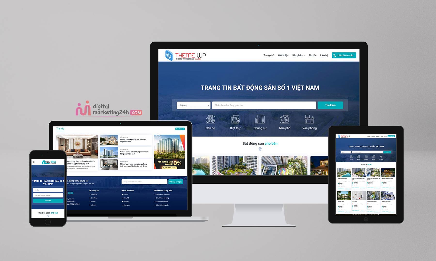 Demo website bất động sản – Mã Vip 09